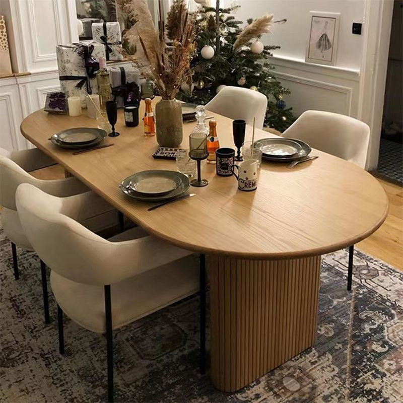 Table de salle à manger Burlywood, H 29,53 po x L 55,12 po x l 27,56 po