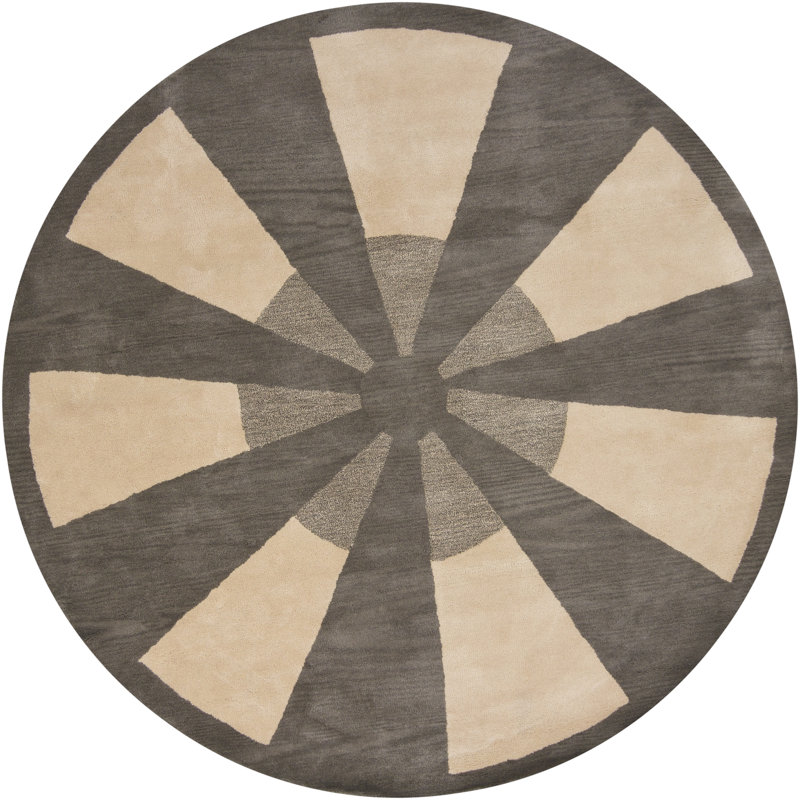 Colbye Performance Wool Geometric Indoor Rug, Round 7'9"