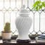 24" Antique White Swirling Ridges Temple Jar