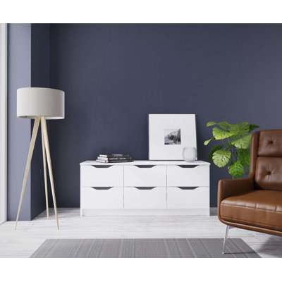 Kosta 6 Drawer 122Cm W Tallboy
