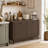 60'' W Sideboard With 2 Fluted Doors And Adjustable Shelves And  3 drawers with Solid Wood Legs,-129460054