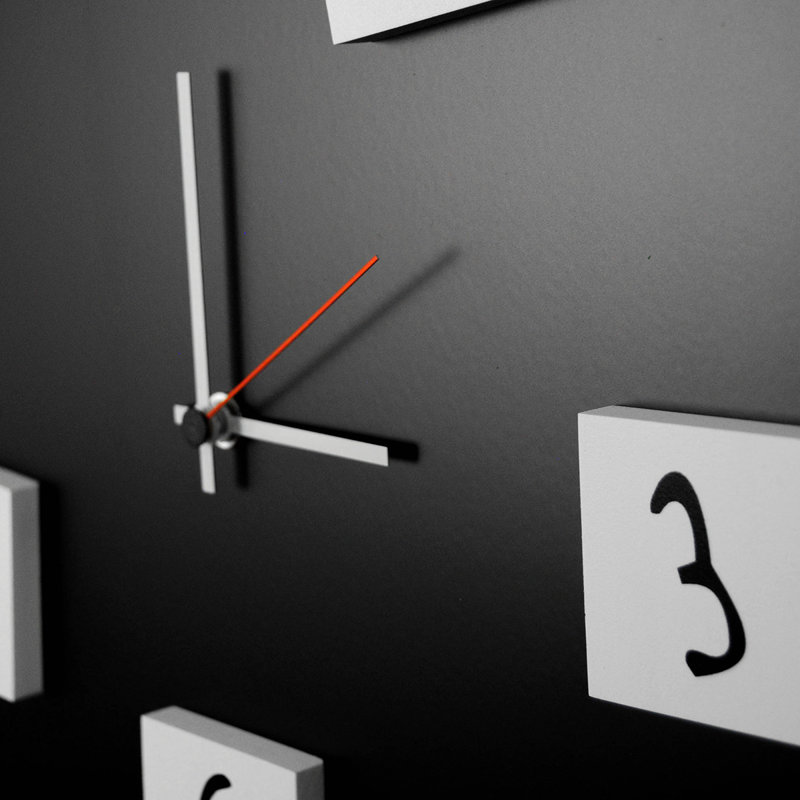 Niehaus Metal Wall Clock, Black/White