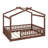 Classic Wood House Bed Frame with Protective Fence-129109675