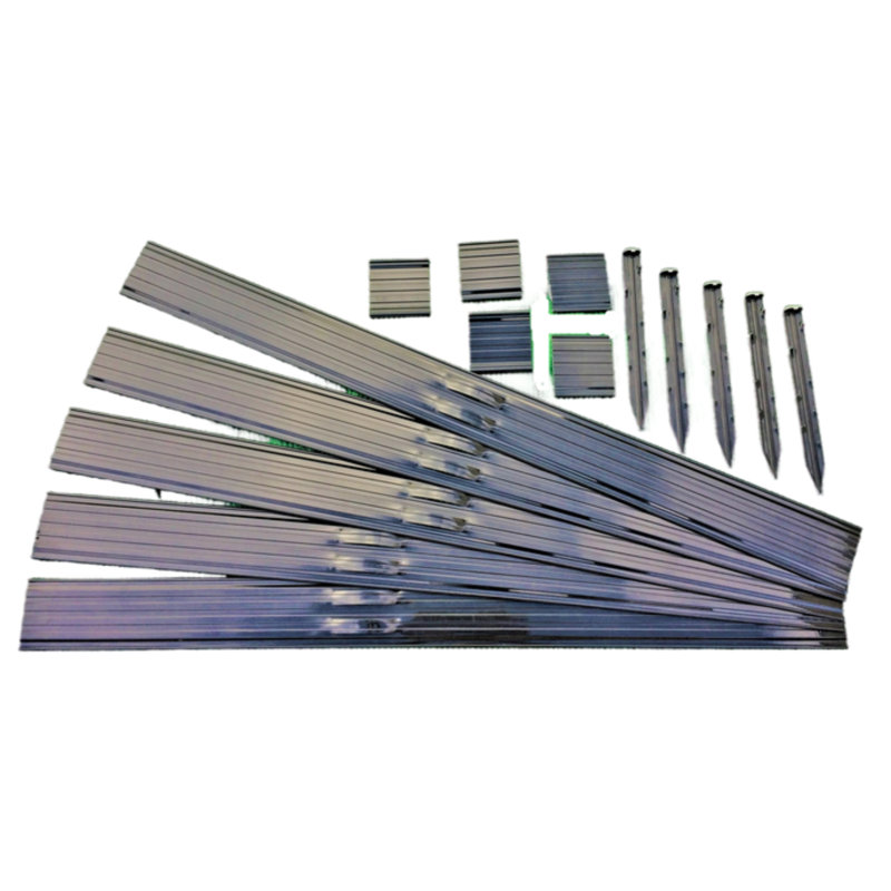 Swift Edge Rust-free Aluminium Garden Lawn & Border Edging - with connecting strips & fixing stakes, Black