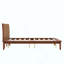 Base de lit plateforme de style Mid-Century moderne, lit en bois à base basse avec tête de lit subtilement inclinée, rails latéraux élargis pour un support à lattes robuste, aucun sommier requis, assemblage facile-1618144288-1618144290