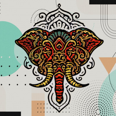 " Boho Elephant 165 "