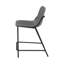 Tabouret rembourré gris et noir Maffa-249252279