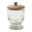 Set of decorative glass jars with glass beads