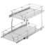 Organisateur de cabinet coulissant VEVOR l 12,1 po x P 21 po x H 15,2 po, tablettes coulissantes robustes pour garde-manger, tiroirs coulissants en acier, rangement de tiroir coulissant-1770272785
