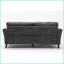 Canapé Damian de 77 po en tissu tissé gris minimaliste moderne, 2 coussins décoratifs, pieds en bois massif pour le salon | Gris | Bois | Dossier serré