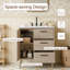 Ensemble meuble-lavabo simple autoportant moderne Fias Oak de 30 pouces
