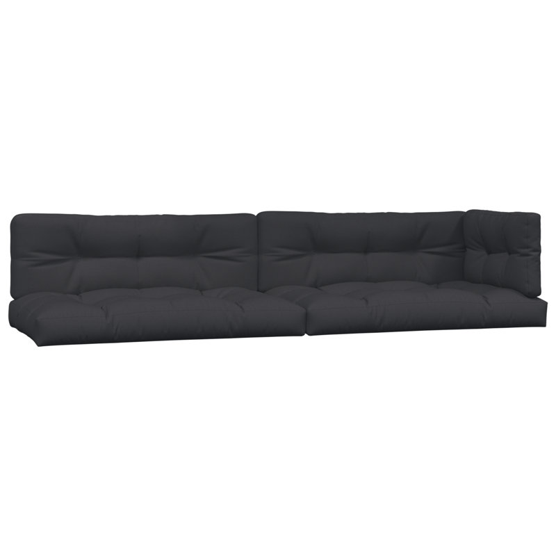 Coussin de siège / dossier d'extérieur Toan, Noir