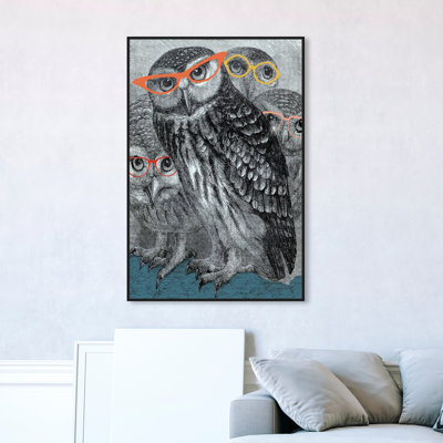 Birds All Eyes on Us Owl - impression d'art graphique