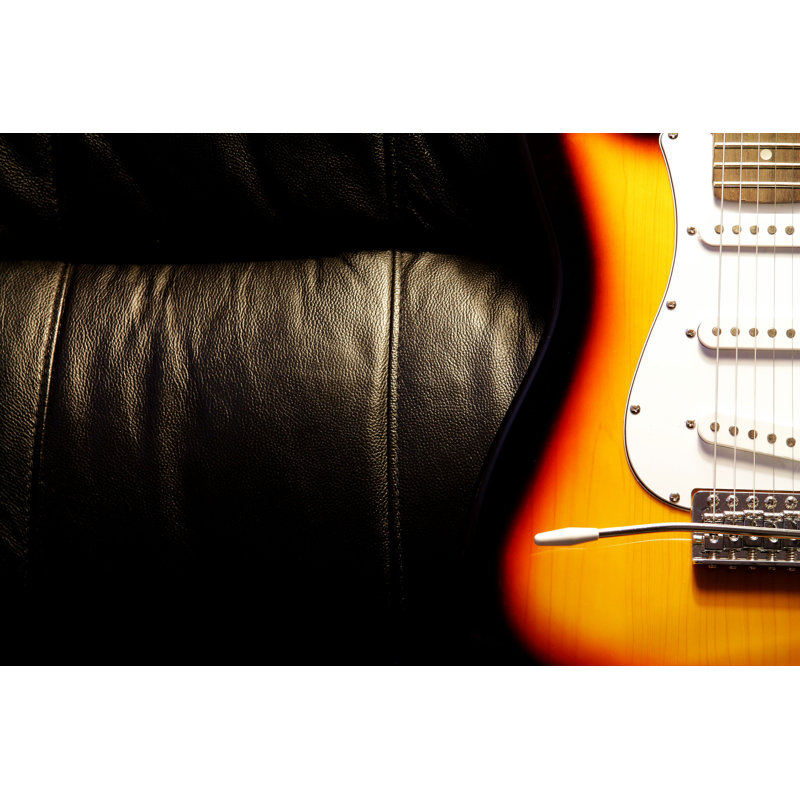 «Diletto Electric Guitare» par - Photographie sur toile tendue, H 12 po x l 18 po
