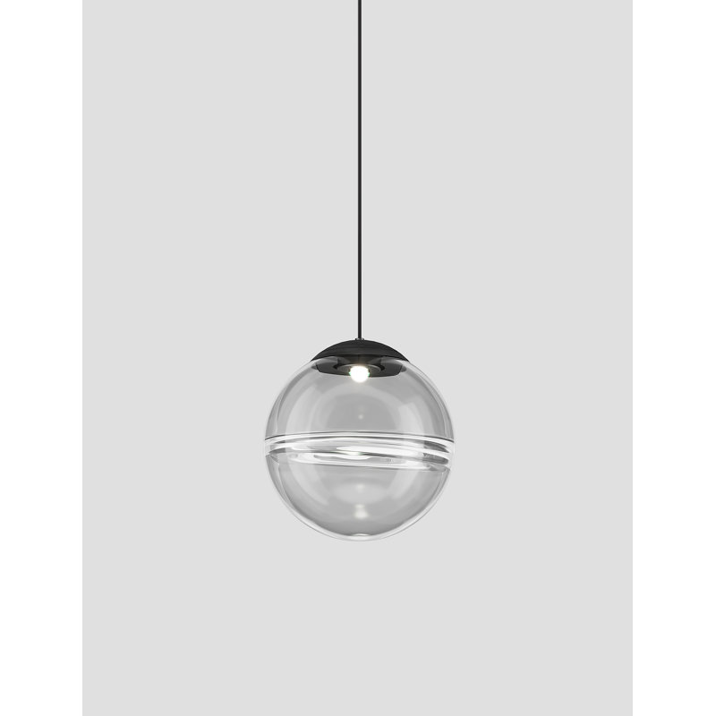 Oro Suspension P Crystal White Glossy Brass 2 L32bb Ul, 89" H x 10" W x 10" D, Crystal Transparent, Charcoal Gray