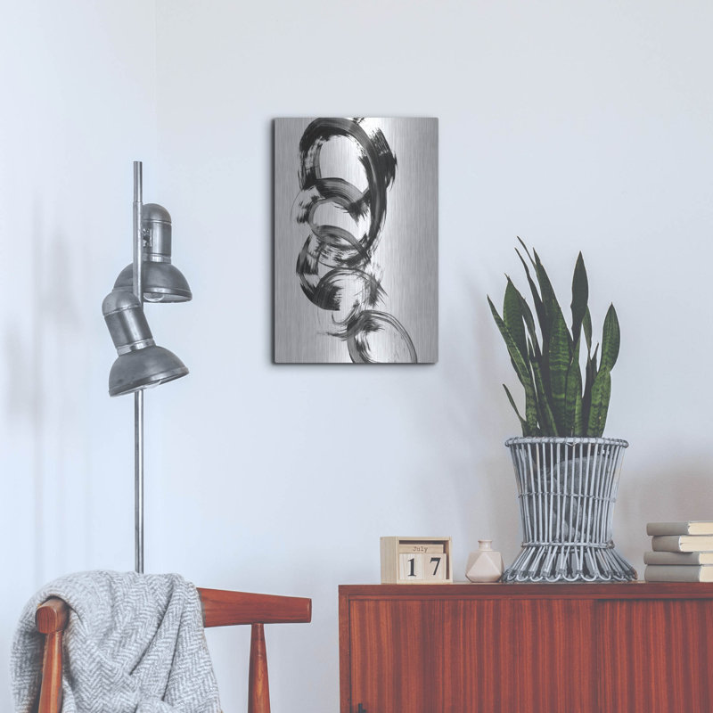 Orren Ellis «Dynamic Spiral 2» par Ethan Harper, art mural en métal, H 24 po x l 16 po