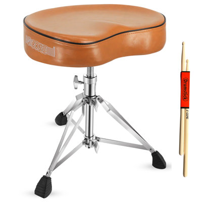 5 Core Drum Throne Thick Padded Guitar Stool Heavy Duty Adjustable Padded Keyboard Chair Adeja