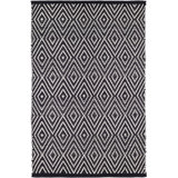 Diamond Black/Ivory Handwoven Indoor/Outdoor Rug