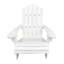 Chaise confortable en bois blanc - Convient à divers espaces extérieurs et intérieurs, montage facile, poids maximal de 50 kg avec assise inclinée, larges accoudoirs, limite