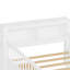 Lit simple blanc avec rangement pour tête de lit et garde-corps-642863632