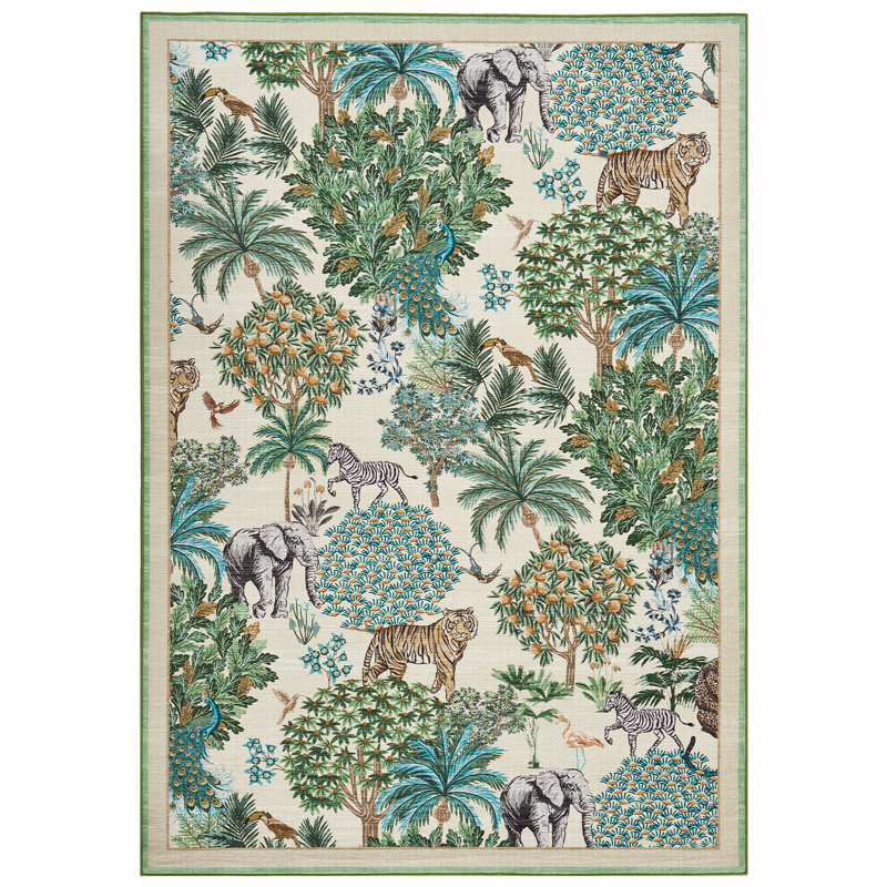 Machine Washable Rug Non-Slip Area Rug Durable Floor Carpet Easy-Cleaning Rug for Living Room Playroom Bedroom