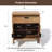 32.87" Tall Solid Wood 2-door Accent Cabinet