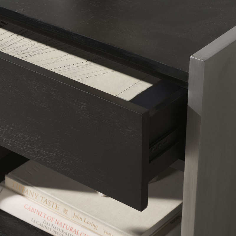 Ouellet Wood and Aluminum Nightstand