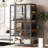 67.25'' Tall Iron Display Cabinet With Glass Door, LED Lights, And 3-Sided Glass For Collectibles, Figures, And Trophies-1787415333