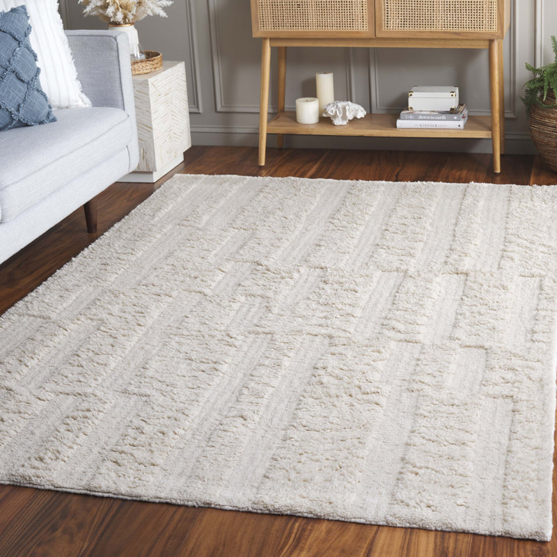Vermont Hand Tufted Wool Pile Solid Color Rug, Rectangle 8" x 10"