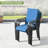 9 Piece Patio Dining Set, Outdoor Dining Table And Chairs Set For 8, 8 PVC-coated polyester Chairs, 1 Iron Square Table With Adjustable Umbrella Hole (1.57"-1.97"), Patio Furniture Set For Deck, Backyard, Lawn, Poolside-124340963