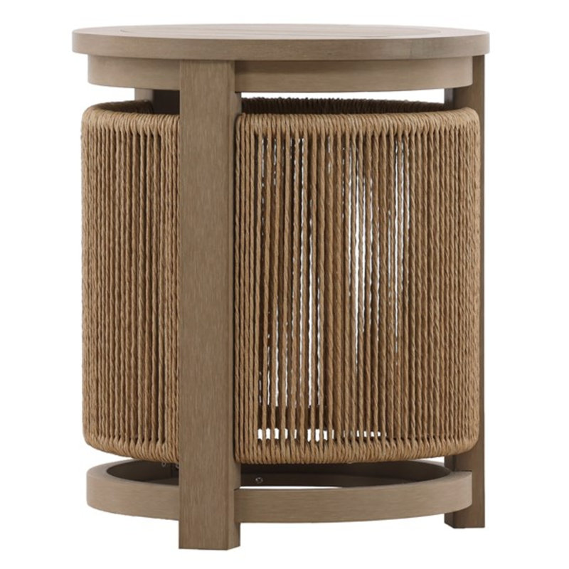Drift Outdoor Round Teak Side Table