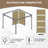 Aoodor Replacement 4-Panel Gazebo Sidewall Curtains-121327735-121327729