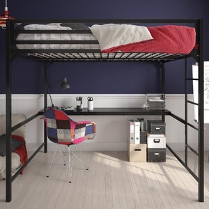 Furse Metal Loft Bed with Built-in-Desk by Isabelle & Max™