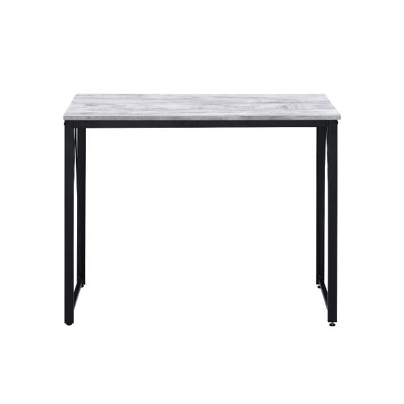 Bureau d'écriture rectangulaire avec base en métal