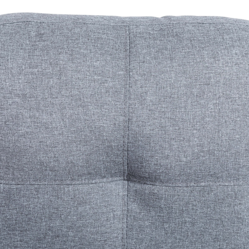 Laurana Upholstered L-Shaped Sectional Right Hand Facing, Gray 100% Linen