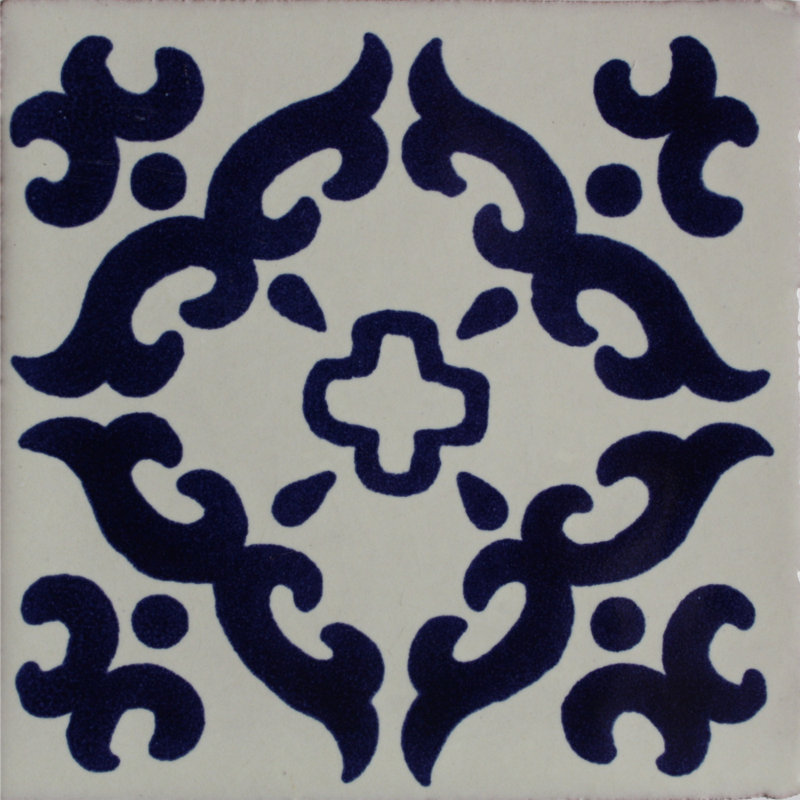4.2" x 4.2" 9pcs TalaMex Barroco Talavera Mexican Tile