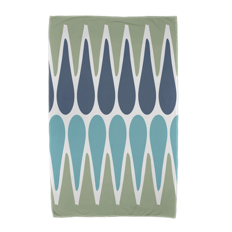 Malcho Beach Towel, Green/Navy/Aqua