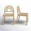 Chaise d'appoint en bois massif à dossier bas Perril