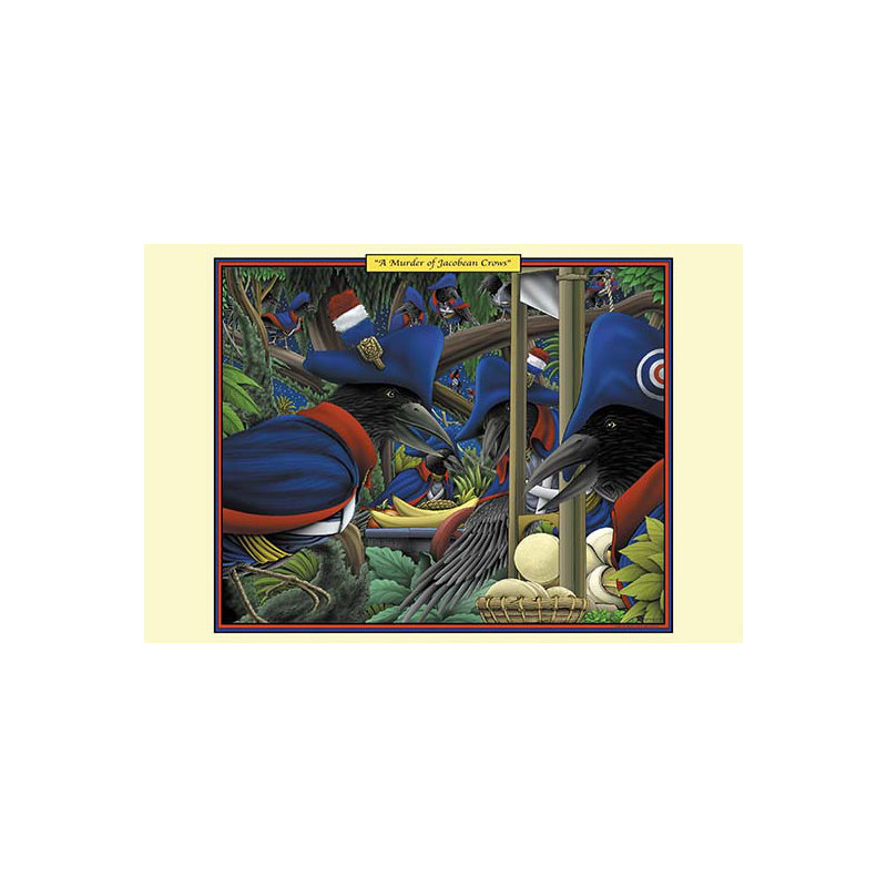 « a murder of jacobean crows », impression, H 66 po x l 44 po x P 1,5 po