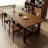 Brown Rectangular Solid Wood Trestle Dining Table-1916837564