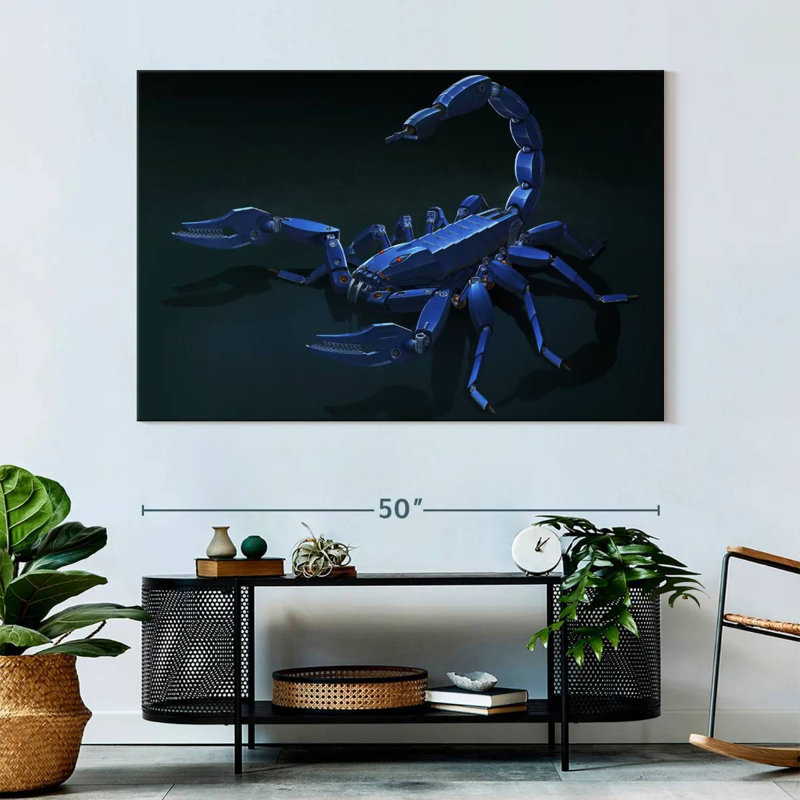 Scorpion en métal Kelan, H 34 po x l 51 po