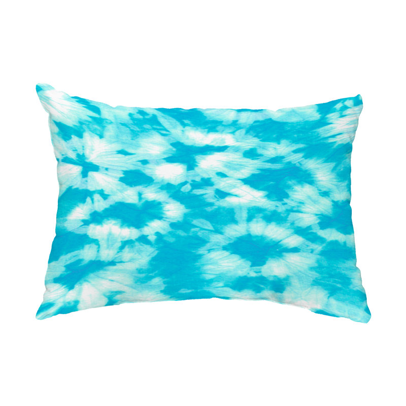 Chillax Abstract Outdoor Reversible Throw Pillow, Turquoise