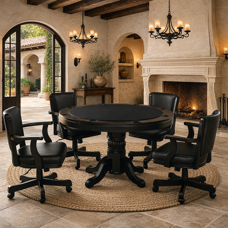 Gtbl48 noir avec ensemble de chaise de jeu, Noir