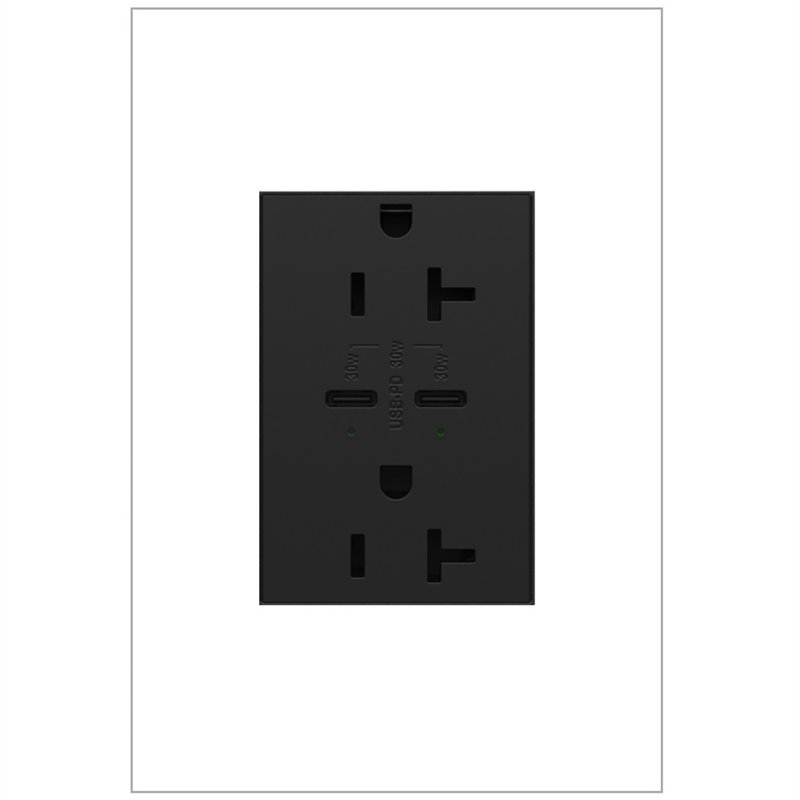 Prise de courant USB de type C / C 20 ampères Adore, Graphite