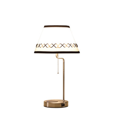 20-Inch Modern Table Lamp with Wireless Charging and USB Port - Shelby Craft Design, Brushed Silver Finish for Bedroom Living Room Office