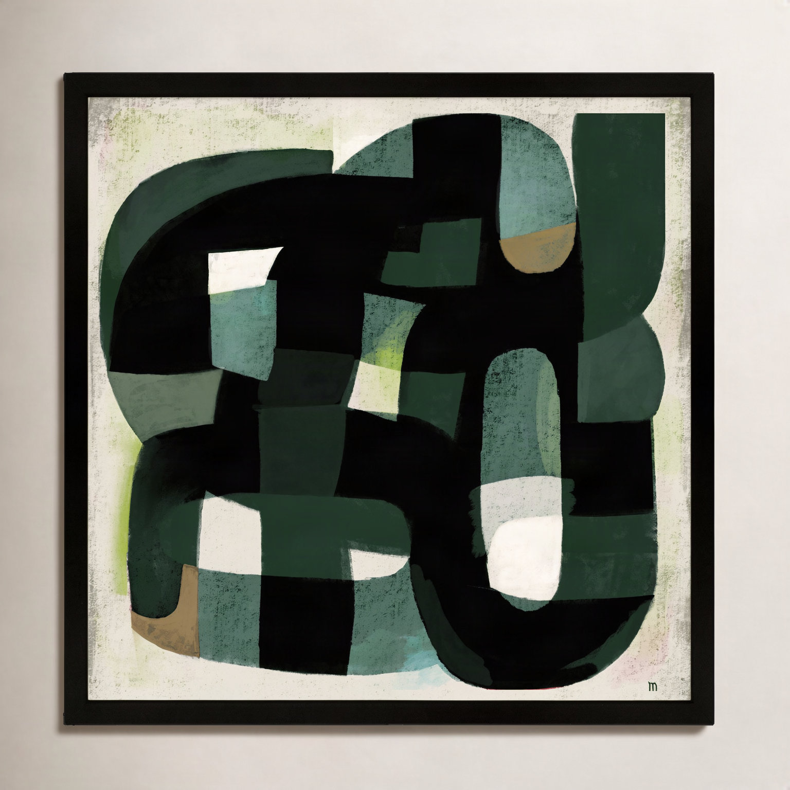 Into the Wild Print, Black, 24" H x 24" W x 1.25" D