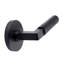 Bravura 846-6 Knurled Passage Lever on Round Contemporary Rose in Matte Black