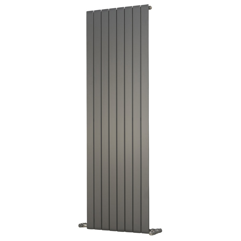 Andrew Vertical Designer Radiator, Anthracite, 90 cm H x 59.5 cm W x 7.1 cm D