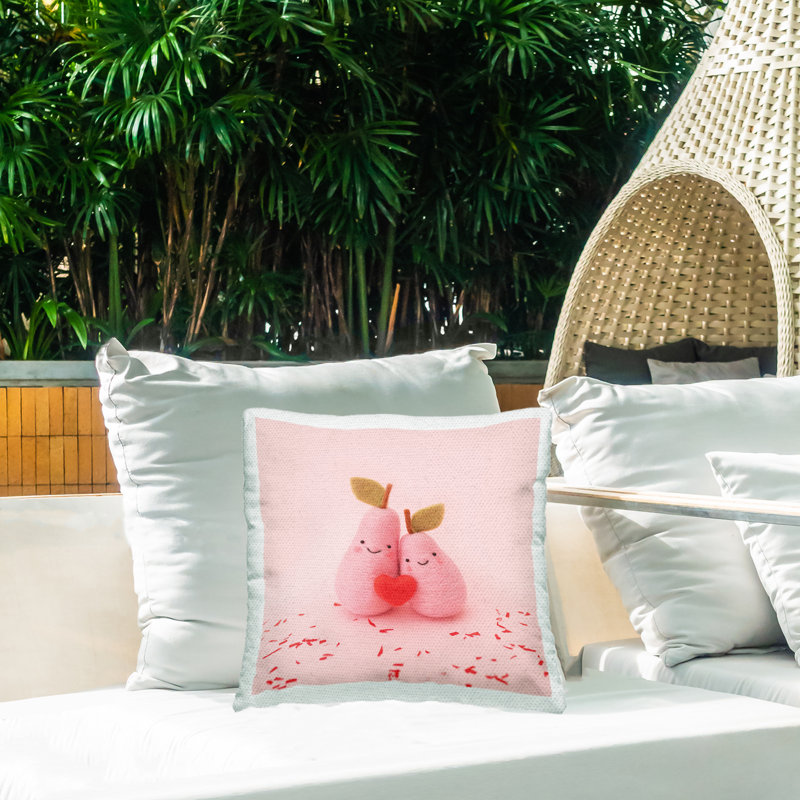 Housse et insert de coussin décoratif carré en polyester pour l'intérieur et l'extérieur
