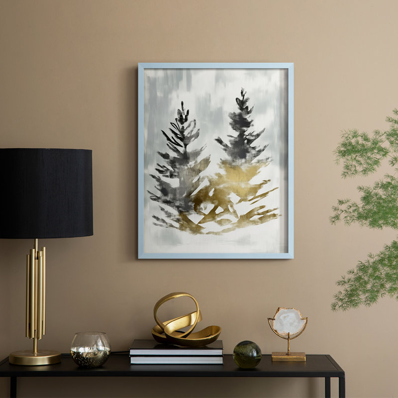 Reproduction encadrée - bois massif, Bleu, H 15 po x l 12 po